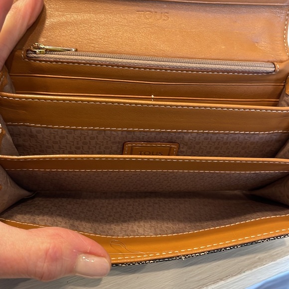 TOUS icon Wallet medium flat multi black beige, water repellent canvas - Picture 3 of 8